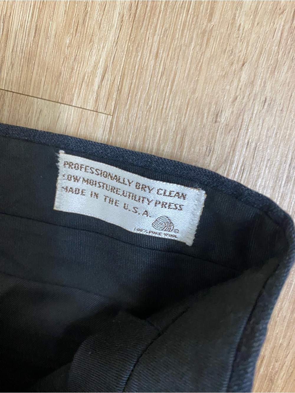 Vintage Majer slacks 100% wool Tailored Dress Pants in Charcoal Gray - Picture 4 of 7